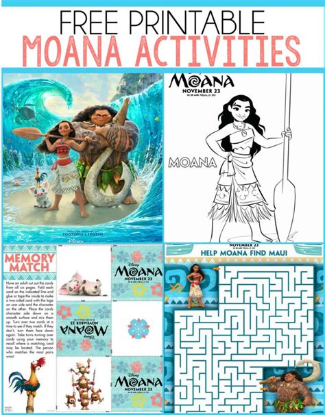 Try to match all the cards as fast and in as little clicks as you can.\n. Free Moana Printables - Coloring Pages, Party Printables ...