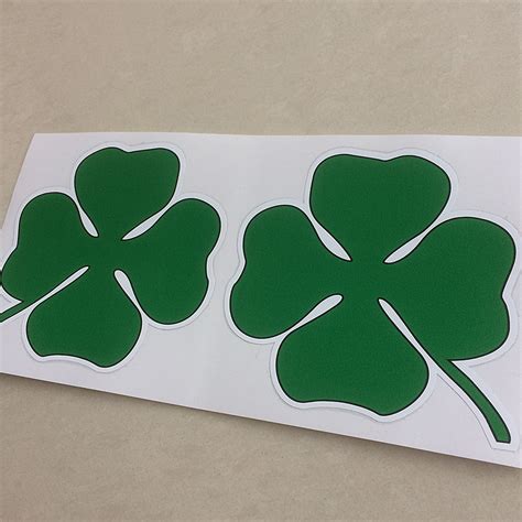 Four Leaf Clover Stickers Decal Heads Stickers And Decals