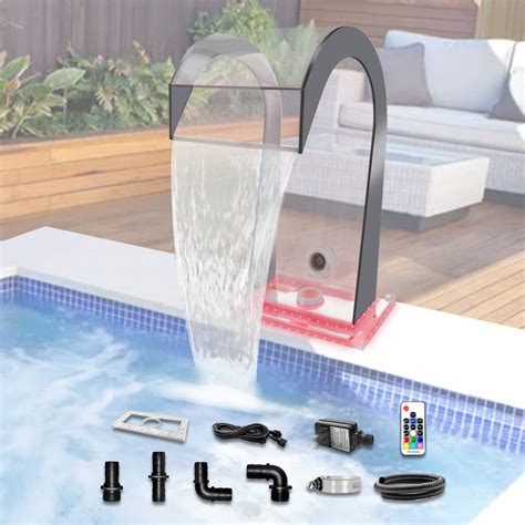Buy Longrun Waterfall Spillway Acrylic S Shaped Pool Fountain With