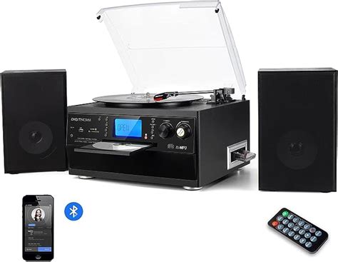 Digitnow Bluetooth Record Player Turntable With Stereo Speaker Lp