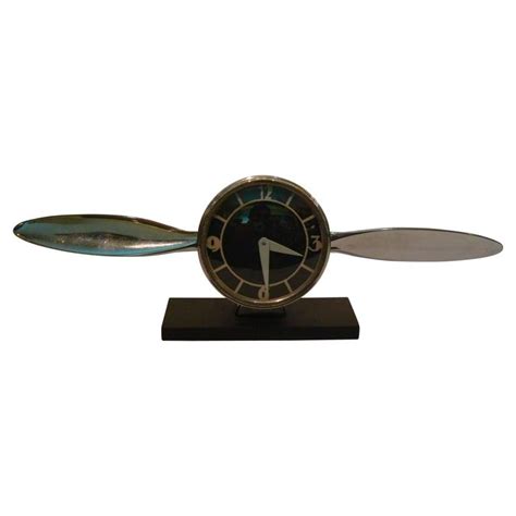Streamline Airplane Propeller Desk Clock For Sale At 1stdibs