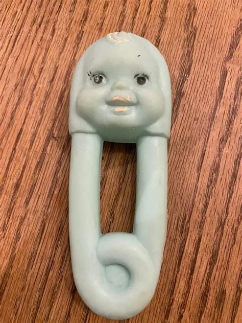 Vintage Turquoise 60s Diaper Pin Squeak Toy Works 1000 Picclick