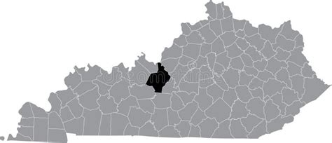 Location Map Of The Hardin County Of Ohio Usa Stock Vector