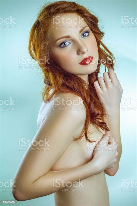 Portrait Of Beautiful Naked Fashion Model With Wavy Hair Sexiezpix