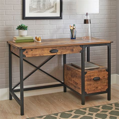 Better Homes And Gardens Rustic Country Desk Weathered Pine Finish