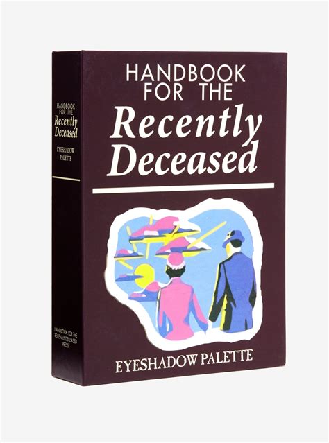 I have several makeup/swatch posts that i'll be sharing with you over the next week (two weeks?), starting with an eyeshadow palette from hot topic i picked up about a month ago, the handbook for the recently deceased, which is a reference from the movie beetlejuice. Beetlejuice Handbook For The Recently Deceased Eyeshadow ...