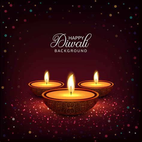 Happy Diwali Diya Oil Lamp Festival Colorful Card Background 249698