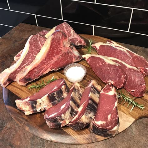 dry aged steak sampler 0 29 days aged beef beef buy meat online gourmet meat bags