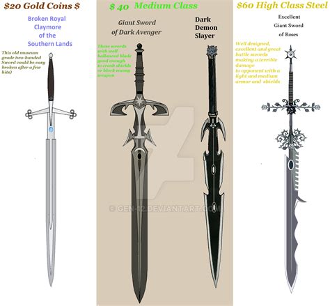 Giant Swords Set 20 40 60  By Gen 12 On Deviantart