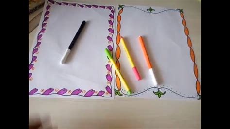 A4 Size Paper Simple Easy Border Designs For Projects