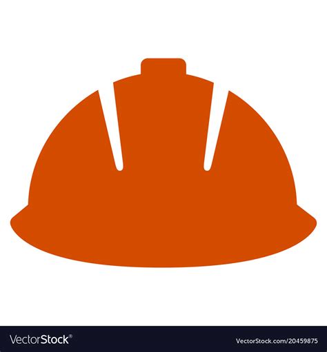 Safety Helmet Flat Icon Royalty Free Vector Image