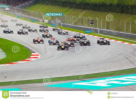 Formula 1 Sepang Start Of Race Editorial Image Image Of Racer