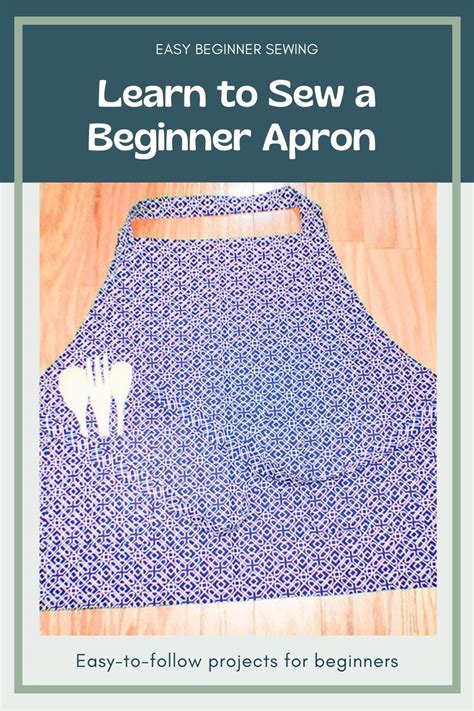 How To Make A Simple Beginner Apron Easy Sewing Easy Sewing Patterns