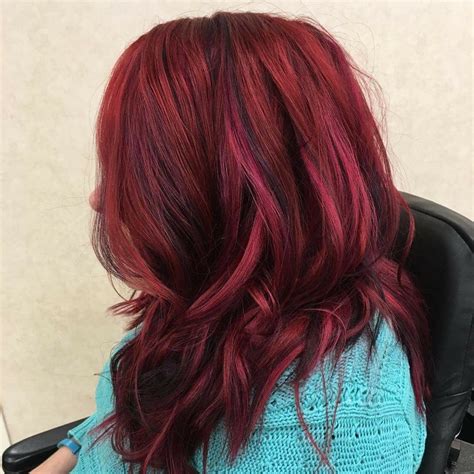 beautiful cherry red hair color with lowlights and highlights cores de cabelo vermelho