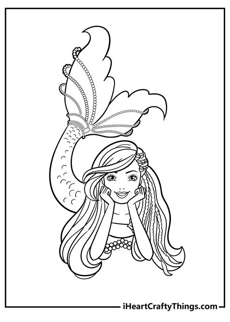 Beautiful Mermaid Barbie Coloring Pages Youloveit Com Printable