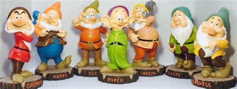 9 Snow White Seven Dwarfs Complete Set 7 Garden Statue Gnomes New Dopey Happy 1813081340