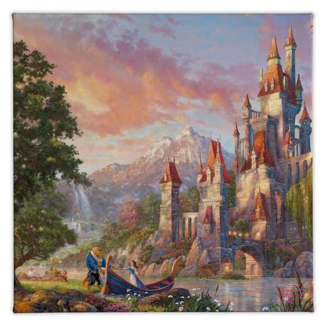 Beauty And The Beast Ii Gallery Wrapped Canvas By Thomas Kinkade