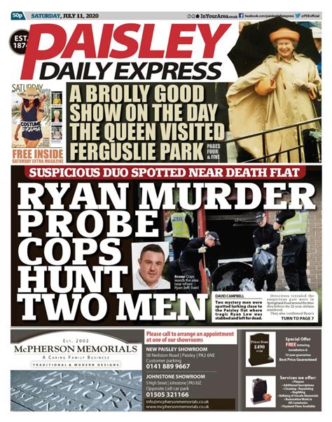 Paisley Daily Express July 11 2020 Newspaper Get Your Digital