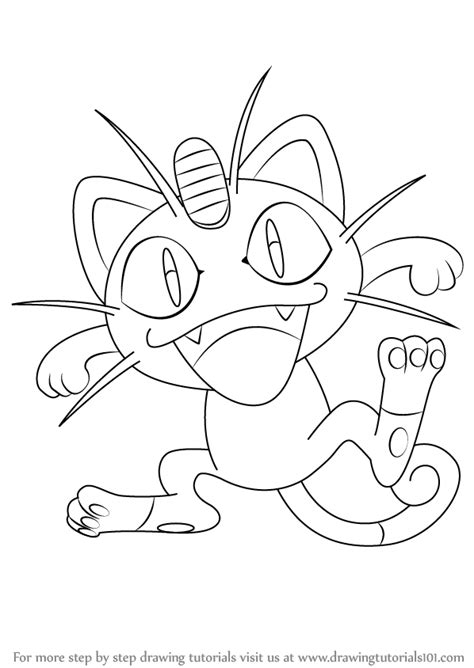 How To Draw Meowth Pokemon Sketch Pokemon Drawings Pokemon Coloring