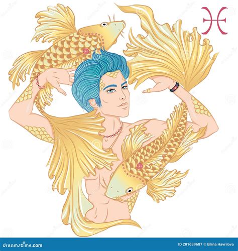 Astrological Sign Of Pisces Stock Vector Illustration Of Design Pisces