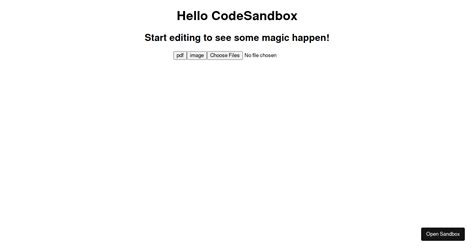 File Input Example Codesandbox