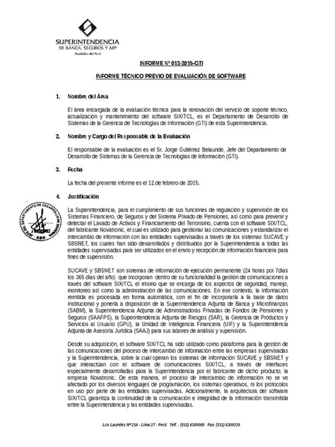 Modelo De Informe Técnico Soporte Técnico Seguro