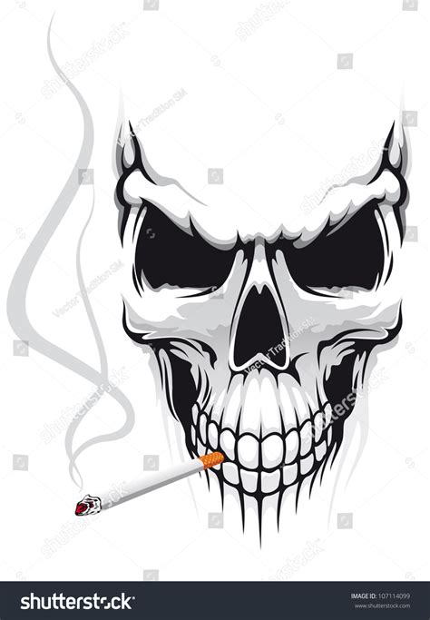 Fire danger stock photos and images. Danger Skull Smoke Cigarette Tshirt Design Stock ...