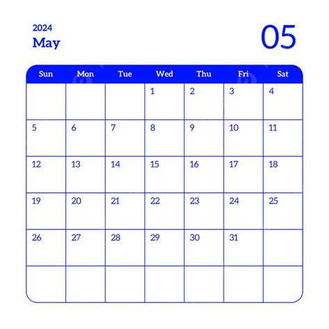 Bunter Kalender Mai 2024 Vektor Kann 2024 Kalender Png Und Vektor