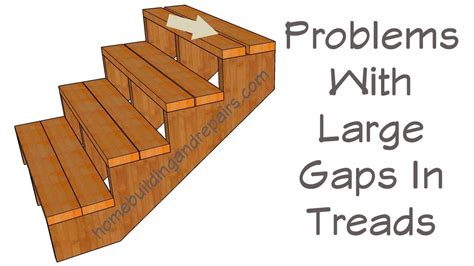 The gaps are not horrible but the paint just looks really bad. Large Gaps Between Stair Tread Decking Can Create Safety ...