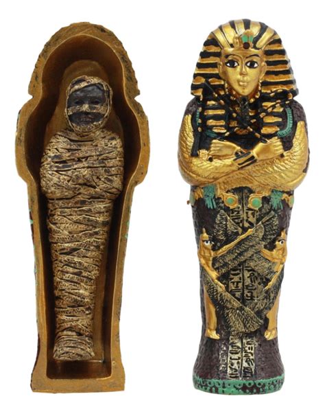 buy ts and decor ebros egyptian king tutankhamun pharaoh sarcophagus coffin with mummy figurine