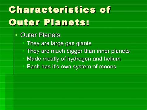 What Are The Similarities Between Inner And Outer Planets