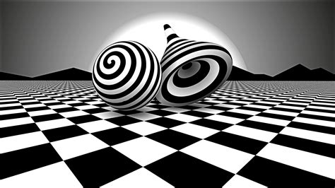 Black White Optical Illusion Hd 3d 4k Wallpapers Images Backgrounds