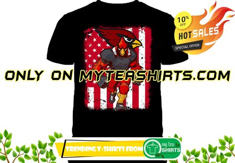 Big Red Arizona Cardinals Mascot American Flag Shirt Sweat Shirt