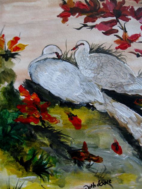 Chitravali Oil Painting Two Love Birds
