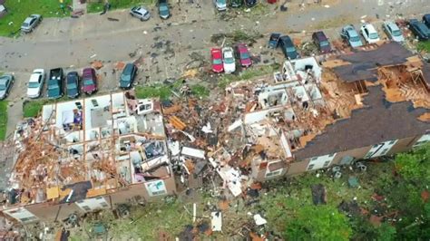 Drone Footage Shows Devastation After Tornado Sweeps Through Missouri