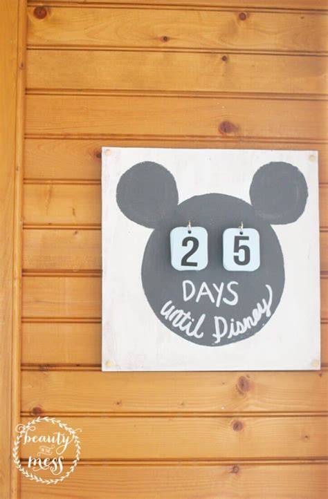 Super Easy Diy Disney Countdown Calendar Disney Countdown Disney Diy