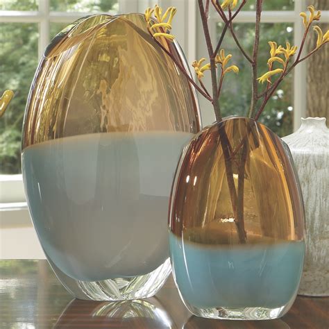 Caruso Oval Glass Vases Moniker Home