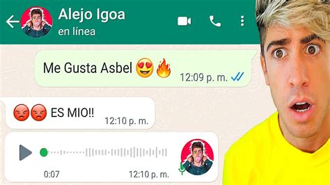 Hablando Con Alejo Igoa En Whatsapp 🤯😲 Broma De Que Me Gusta Asbel