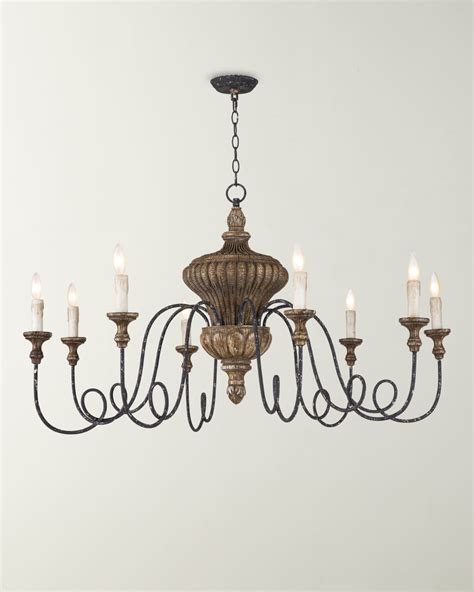 Regina Andrew Wood Carved Chandelier Horchow