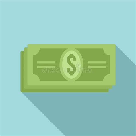 Dollar Money Cash Icon Flat Style Stock Vector Illustration Of