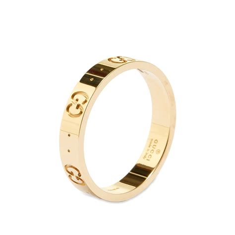 Gucci Icon Thin Band Ring 18k Yellow Gold End