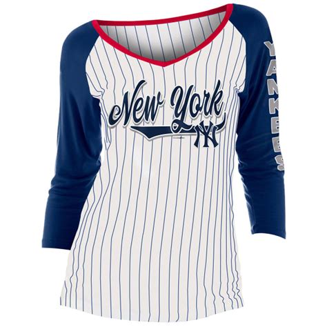 New York Yankees Womens Raglan 34 Sleeve Tee Bobs Stores