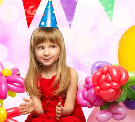 Little Birthday Girl Stock Image Image Of Playing Celebration 39554217