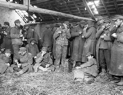 Wwii B W Photo Hungry German Prisoners Of War Germany Feb Ww Ebay