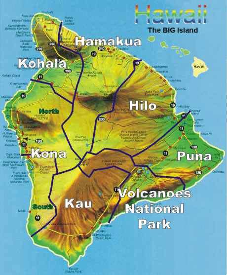 Map Hawaii Big Island