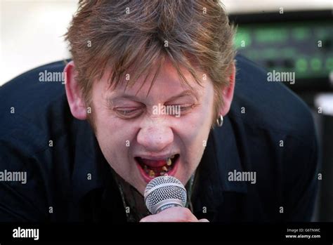 Shane Macgowan Von Den Pogues Beim St Patricks Day Konzert Im Stadtzentrum Von Belfast