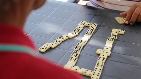 Group Of Old Men Seniors Playing Domino Game Stock Video Footage