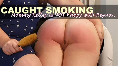 miss kelley may caught smoking reynas hairbrush spanking from stepstepmommy