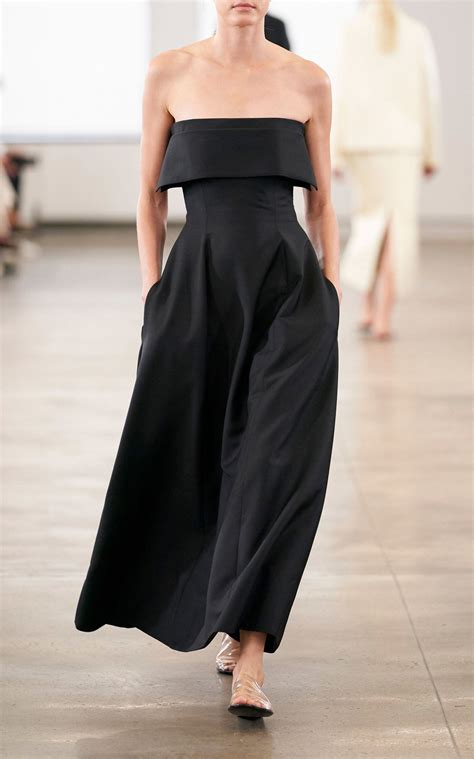 The Row Dario Mohair-Wool Strapless Midi Dress | Strapless midi dress, Dresses, Strapless dress ...