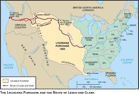 The Louisiana Purchase And The Route Of Lewis And Clark Homeschool